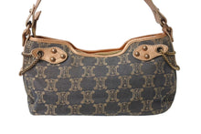 Load image into Gallery viewer, CELINE セリーヌ ワンショルダーバッグ SA00/25 マカダム柄 キャンバス レザー グレー系 ブロンズ系 良品 中古 4b003915