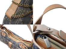 Load image into Gallery viewer, CELINE セリーヌ ワンショルダーバッグ SA00/25 マカダム柄 キャンバス レザー グレー系 ブロンズ系 良品 中古 4b003915