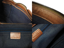 Load image into Gallery viewer, CELINE セリーヌ ワンショルダーバッグ SA00/25 マカダム柄 キャンバス レザー グレー系 ブロンズ系 良品 中古 4b003915