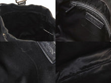 画像をギャラリービューアに読み込む, YVES SAINT LAURENT イヴサンローラン カハラ ハンドバッグ 123435 キャンバス レザー ブラック ロゴ刺繍 美品 中古 4b003937