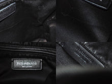 画像をギャラリービューアに読み込む, YVES SAINT LAURENT イヴサンローラン カハラ ハンドバッグ 123435 キャンバス レザー ブラック ロゴ刺繍 美品 中古 4b003937
