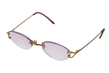 Load image into Gallery viewer, Cartier カルティエ リムレス メガネ 度入り 眼鏡 アイウェア メタル 283226 ゴールド 小物 ゴールド金具 美品 中古 4b003955