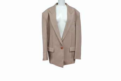 THE ATTICO ジ アティコ Glen Oversize Blazer Jacket ブレザージャケット 241WCG46 サイズ38 ベージュ 美品 中古 4b003998