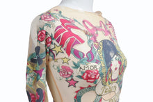 Load image into Gallery viewer, Christian Dior クリスチャンディオール J&#39;ADORE ジャドール 04SS RUNWAY パワーネット ボディスーツ タトゥー ガリアーノ期 良品 中古 4b004032