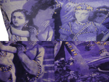 Load image into Gallery viewer, JEAN PAUL GAULTIER MAILLE ジャンポールゴルチエ マイユ 総柄 半袖 パワーネット ブルー 人物柄 ナイロン メッシュ サイズM 美品 中古 4b004065