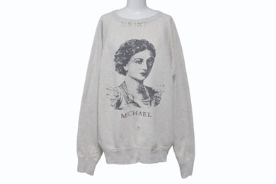 SAINT MICHAEL セントマイケル RAGLAN SWEAT MICHAEL ミカエル ラグランスウェットシャツ SM-S21-0000-024 グレー 美品 中古 4b004071
