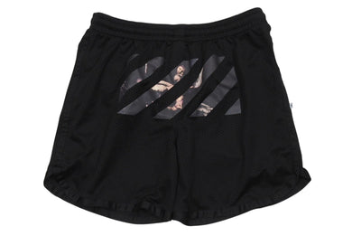 OFF-WHITE オフホワイト 20SS CARAVAGGIO ARROW メッシュショーツ OMCI005S20101004 サイズL ブラック 美品 中古 4b004074