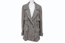 画像をギャラリービューアに読み込む, CHANEL シャネル ジャケット ココボタン ツイード 01A P18117V10417 レーヨン ウール ホワイト ブラウン サイズ40 美品 中古 4b004107