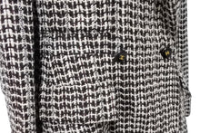 画像をギャラリービューアに読み込む, CHANEL シャネル ジャケット ココボタン ツイード 01A P18117V10417 レーヨン ウール ホワイト ブラウン サイズ40 美品 中古 4b004107