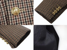 Load image into Gallery viewer, 極美品 CELINE セリーヌ チェルシージャケット 2V77R064V.28BZ コットン ナイロン ウール ブラウン ブラック ボルドー 中古 4b004110