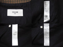 Load image into Gallery viewer, 極美品 CELINE セリーヌ チェルシージャケット 2V77R064V.28BZ コットン ナイロン ウール ブラウン ブラック ボルドー 中古 4b004110