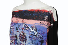 画像をギャラリービューアに読み込む, 極美品 Jean Paul GAULTIER ジャンポールゴルチェ 長袖Tシャツ カットソー 総柄 JPJ023 ブラック マルチカラー サイズ38 中古 4b004120