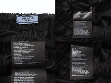 画像をギャラリービューアに読み込む, 極美品 PRADA プラダ ナイロン ミニスカート 21H853 サイズ38 フレア ブラック イタリア製 中古 4b004126