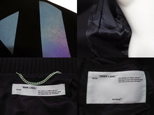 画像をギャラリービューアに読み込む, OFF WHITE オフホワイト 18AW DIAG GRADIENT VARSITY JACKET ウール グラデーション スタジャン ブラック サイズXS 美品 中古 4b004137