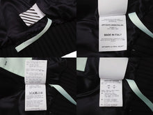 画像をギャラリービューアに読み込む, OFF WHITE オフホワイト 18AW DIAG GRADIENT VARSITY JACKET ウール グラデーション スタジャン ブラック サイズXS 美品 中古 4b004137