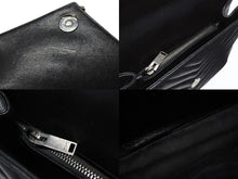 画像をギャラリービューアに読み込む, YVES SAINT LAURENT イヴサンローラン サッチェル キルティング チェーンショルダーバッグ 428056 ブラック メタルブラック金具 美品 中古 4b004142