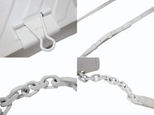 画像をギャラリービューアに読み込む, OFF WHITE オフホワイト バインダー クリップ ソフト ショルダーバッグ レザー ホワイト 良品 中古 4b004147