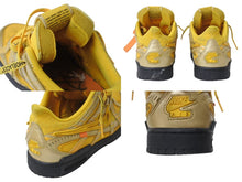 画像をギャラリービューアに読み込む, NIKE × Off-White ナイキ オフホワイト エアラバーダンク ユニバーシティゴールド CU6015-700 スニーカー イエロー サイズ27cm 良品 中古 4b004152