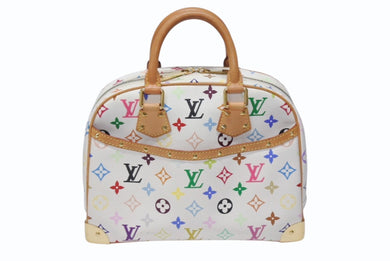 LOUIS VUITTON ルイヴィトン ハンドバッグ トゥルーヴィル モノグラム ホワイト マルチカラー M92663 ゴールド金具 中古 4b004163