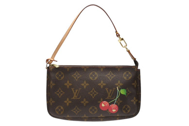 極美品 LOUIS VUITTON ルイヴィトン モノグラム チェリー ポシェットアクセソワール アクセサリーポーチ 村上隆 M95008 中古 4b004193