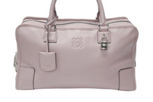 画像をギャラリービューアに読み込む, LOEWE ロエベ AMAZONA 36 アマソナ 36 ハンドバッグ レザー ダスティピンク エンボスロゴ シルバー金具 美品 中古 4b004203