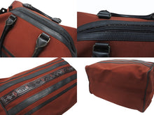 画像をギャラリービューアに読み込む, YVES SAINT LAURENT イヴサンローラン YSLロゴ ミニミニボストンバッグハンドバッグ キャンバス レザー ボルドー ブラック 美品 中古 4b004217