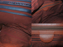 画像をギャラリービューアに読み込む, YVES SAINT LAURENT イヴサンローラン YSLロゴ ミニミニボストンバッグハンドバッグ キャンバス レザー ボルドー ブラック 美品 中古 4b004217