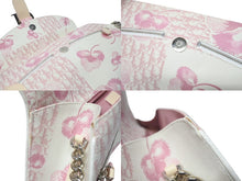 画像をギャラリービューアに読み込む, CHRISTIAN DIOR クリスチャンディオール トロッターライン ショルダーバッグ BO N 1024 ホワイト ピンク シルバー金具 美品 中古 4b004228