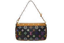 画像をギャラリービューアに読み込む, LOUIS VUITTON ルイヴィトン ポシェットアクセソワール アクセサリーポーチ M92648 モノグラム マルチカラー ブラック 美品 中古 4b004317