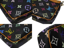 画像をギャラリービューアに読み込む, LOUIS VUITTON ルイヴィトン ポシェットアクセソワール アクセサリーポーチ M92648 モノグラム マルチカラー ブラック 美品 中古 4b004317