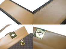 Load image into Gallery viewer, CELINE セリーヌ ハンドバッグ セリーヌ マカダム 2WAY バッグ ブラウン レザー ゴールド金具 美品 中古 4b004320
