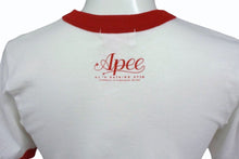 画像をギャラリービューアに読み込む, A BATHING APE アベイシングエイプ リンガーTシャツ ホワイト レッド ピンク 半袖 コットン 美品 中古 4b004351