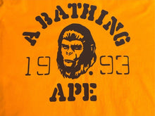 画像をギャラリービューアに読み込む, A BATHING APE アベイシングエイプ 半袖Ｔシャツ オレンジ コットン サイズL 001TEK301352M 美品 中古 4b004359