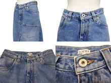 画像をギャラリービューアに読み込む, LOEWE ロエベ デニム スカート 再構築アシンメトリー S2105350IB インディゴブルー サイズ36 レディース 4b004398