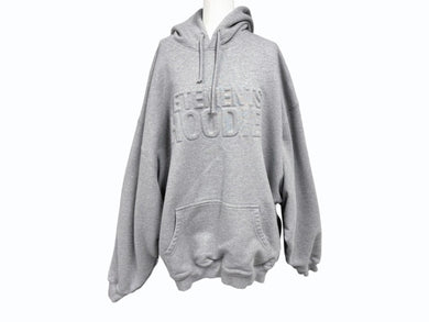 極美品 VETEMENTS ヴェトモン 24FW ILLUSION LOGO HOODIE フーディー パーカー UA65HD370G コットン グレー サイズXS 中古 4b004408