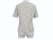 Load image into Gallery viewer, CELINE セリーヌ 総柄 半袖Tシャツ 2 0358 サイズM マカダム柄 オフホワイト マルチカラー プリント 美品 中古 4b004472