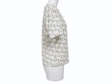 Load image into Gallery viewer, CELINE セリーヌ 総柄 半袖Tシャツ 2 0358 サイズM マカダム柄 オフホワイト マルチカラー プリント 美品 中古 4b004472