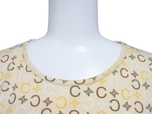 Load image into Gallery viewer, CELINE セリーヌ 総柄 半袖Tシャツ トップス 2 0358 サイズL マカダム柄 ベージュ マルチカラー プリント 美品 中古 4b004477
