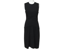 画像をギャラリービューアに読み込む, PRADA プラダ ノースリーブ ワンピース ドレス プリーツ ミディ丈 ブラック サイズ38 美品 中古 4b004484