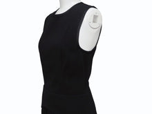 画像をギャラリービューアに読み込む, PRADA プラダ ノースリーブ ワンピース ドレス プリーツ ミディ丈 ブラック サイズ38 美品 中古 4b004484