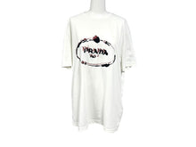 画像をギャラリービューアに読み込む, 極美品 PRADA プラダ 18AW 半袖Tシャツ UJN555 サイズXL ホワイト プリント コットン ポリエステル 刺繍 中古 4b004524