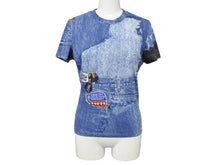 画像をギャラリービューアに読み込む, 極美品 Christian Dior クリスチャンディオール デニムプリント 半袖Tシャツ 1A12055021 サイズ40 トロンプルイユ ガリアーノ期 中古 4b007614