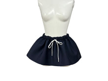 画像をギャラリービューアに読み込む, 極美品 MIUMIU ミュウミュウ モヘア ミニスカート MG2200 サイズ40 フレア ロゴパッチ ネイビー 24SS 中古 4b004626