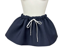 画像をギャラリービューアに読み込む, 極美品 MIUMIU ミュウミュウ モヘア ミニスカート MG2200 サイズ40 フレア ロゴパッチ ネイビー 24SS 中古 4b004626