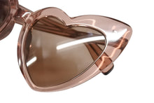 画像をギャラリービューアに読み込む, SAINT LAURENT サンローラン サングラス ハート型 クリアフレーム SL181LOULOU プラスチック ピンク 54□21-145 美品 中古 4b00465