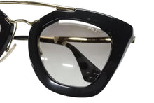 画像をギャラリービューアに読み込む, PRADA プラダ サングラス サイドロゴ SPR AB-0A7 ブラック ゴールド サイズ49□26 美品 中古 4b004631