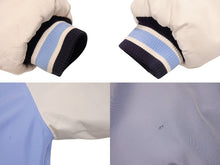 画像をギャラリービューアに読み込む, DADA SUPREME ダダシュプリーム ロゴ刺繍 ダウンジャケット シェル ブルー ホワイト サイズXL 美品 中古 4b004710