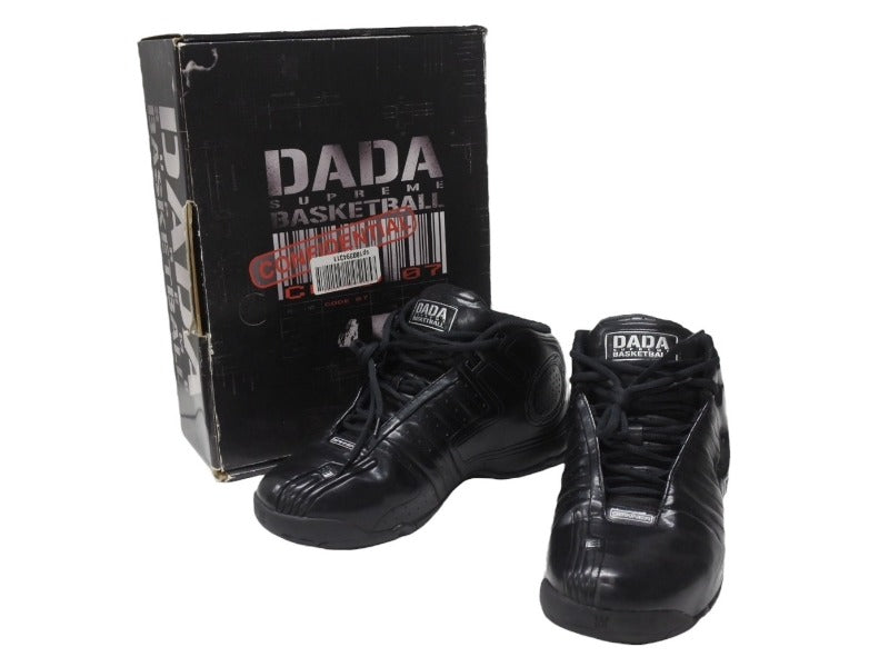 希少 DADA SUPREME ダダ シュプリーム spinner1 ハイカットスニーカー DA1610008 ブラック シルバー サイズ27.5cm 美品 中古 4b004715