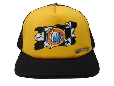 新品未使用 CHROME HEARTS クロムハーツ MATTY BOY マッティボーイ LiNK トラッカー メッシュキャップ ONE SIZE イエロー ブラック 中古 4b004737