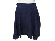 画像をギャラリービューアに読み込む, MIU MIU 13SS ミュウミュウ フレアスカート レース ミニ丈 ドット柄 MG617 Z06KA ネイビー ブラック サイズ40 美品 中古 4b004769